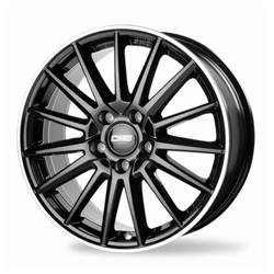 8.0X18" PCD 5X112 RC 1017 BLACK LIP DIAMOND ET43 66.6 mm