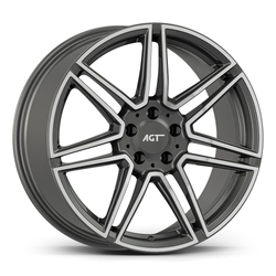 8.0X19" PCD 5X112 AGT Wheels 19266-1 ET35 66.60 mm Titan Diamond