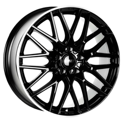 8.0X19" PCD 5X120 CMS 1064 ET52 65.10 mm Diamond Rim Black Gloss
