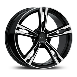 8.5X19" PCD 5X112 AGT Wheels 19265-1 ET33 66.60 mm Gloss Black Diamond