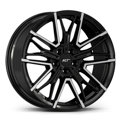 8.5X19" PCD 5X112 AGT Wheels 19272-1 ET33 66.60 mm Gloss Black Diamond