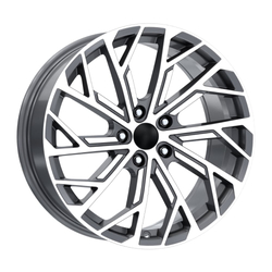 8.5X19" PCD 5X112 EMR Wheels EMR-D819-05 TITANIUM GREY DIAMOND ET35 66.45 mm