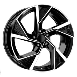 8.5X19" PCD 5X112 Kormetal DY739 BLACK DIAMOND ET40 66.45 mm