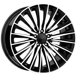 8.5X19" PCD 5X112 Kormetal DY989 BLACK DIAMOND ET38 66.6 mm