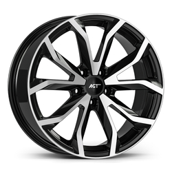 8.5X19" PCD 5X120 AGT Wheels 01834 72.60 mm Black Diamond