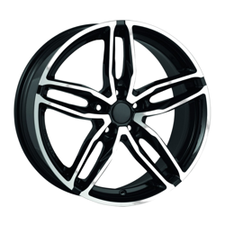 8.5X19" PCD5X120 AGT Wheels 907 ET35 Black Diamond 72.6 mm