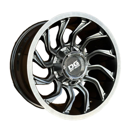 9.0X17" PCD 6X139.7 Deluge Performance 55192 HYPER BLACK ET-12 110 mm