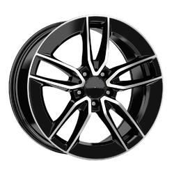 9.0X18" PCD 5X112 Kormetal DY328 BLACK DIAMOND ET39 66.6 mm