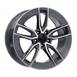 9.0X18" PCD 5X112 Kormetal DY388 GUN METAL DIAMOND ET48 66.6 mm
