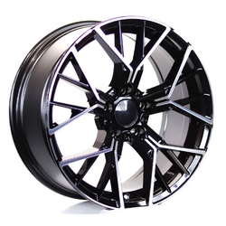 9.0X18" PCD 5X112 Kormetal DY718 BLACK DIAMOND ET37 66.6 mm