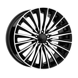 9.0X18" PCD 5X112 Kormetal DY988 BLACK DAIMOND ET48 66.6 mm