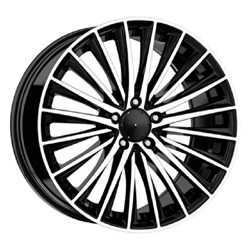 9.0X18" PCD 5X112 Kormetal DY988 BLACK DIAMOND ET48 66.6 mm