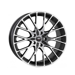 9.0X18" PCD 5X112 RC 224 BLACK POLISH ET49 66.6 mm