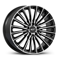 9.0X19" PCD 5X112 AGT Wheels 19269-2 ET45 66.60 mm Gloss Black Diamond