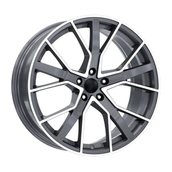 9.0X20" PCD 5X112 EMR Wheels EMR-DY830-02 GUN METAL DIAMOND ET35 66.45 mm