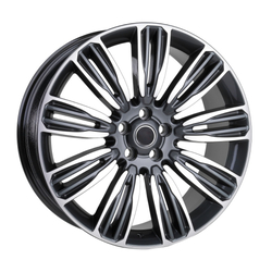 9.0X20" PCD 5X120 EMR Wheels EMR-DY210-04 BLACK POLISHED ET50 72.6 mm