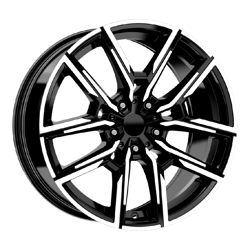 9.5X19" PCD 5X120 Kormetal DY1249 BLACK DIAMOND TINT ET43 72.6 mm