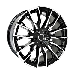 9.5X19" PCD 5X120 RC 365 BLACK POLISH ET40 72.6 mm