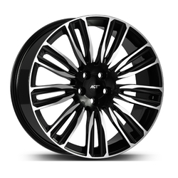 9.5X22" PCD 5X108 AGT Wheels 22188  ET48 72.60 mm Black Diamond