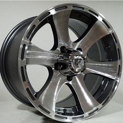 8.0X16" PCD 5x120 Powcan Jant BK-5537 Black Machined ET25 CB65.1 mm
