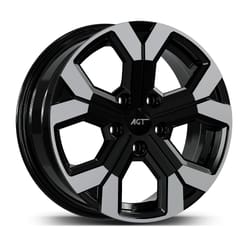 6.5X16" PCD 5X108 AGT Wheels 16260 ET40 73.10 mm Gloss Black Lip Diamond