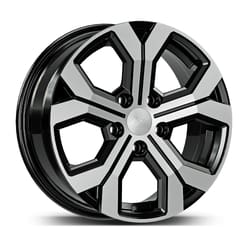 6.5X16" PCD 5X114 AGT Wheels 16260 Argent ET40 66.1 mm Santorini Black Diamond