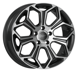 7.0X17" PCD 5X108 AGT Wheels 17263 Compass ET38 67.1 mm Titan Diamond