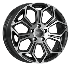 7.0X17" PCD 5X114 AGT Wheels 17263 Compass ET38 67.1 mm Titan Diamond