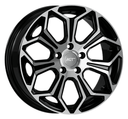 7.0X17" PCD 5X115 AGT Wheels 17263 Compass ET38 70.2 mm Black Diamond