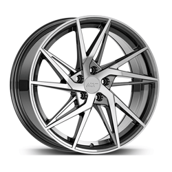 8.0X18" PCD 5X112 AGT Wheels 18259 FER-R02 ET35 Hyper Black Diamond 72.60 mm