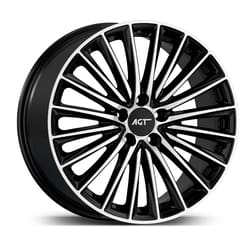 8.0X19" PCD 5X112 AGT Wheels 19269-1 ET50 66.60 mm Gloss Black Diamond