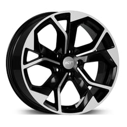8.5X19" PCD 5X112 AGT Wheels 19252 ET35 66.50 mm Matt Black Diamond