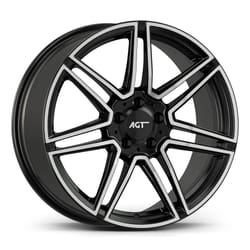 9.0X19" PCD 5X112 AGT Wheels 19266-2 ET50 66.60 mm Gloss Black Diamond
