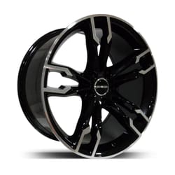 9.5X18" PCD 5X112 Powcan Jant BK-5255 ET40 Black Machined 66.6 mm
