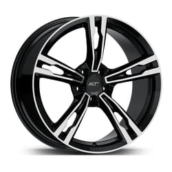 9.5X19" PCD 5X120 AGT Wheels 19265-2 ET40 72.60 mm Gloss Black Diamond