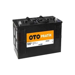 12V 105Ah Otopratik Akü Buşonlu Tractor Tırnaklı