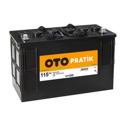 12V 115Ah Otopratik Akü Buşonlu Tractor Tırnaksız