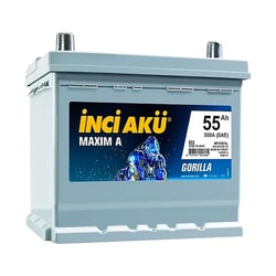 12V 55Ah İnci Akü Maxim A Gorilla