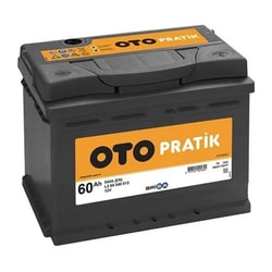 12V 60Ah Otopratik Akü Tam Bakımsız Tırnaklı