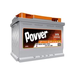 12V 60Ah Povver Akü L2 Standart Kutup R+