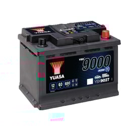 12V 60Ah Yuasa YBX9000 AGM Tam Bakımsız VRLA Tırnaklı