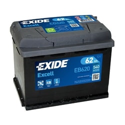 12V 62Ah Exide Excell Standard R+