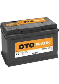 12V 72Ah Otopratik Akü Tam Bakımsız Tırnaklı