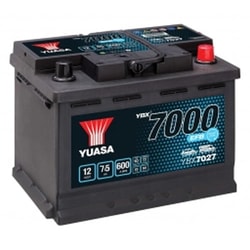 12V 75Ah Yuasa YBX7000 EFB Tam Bakımsız Tırnaklı