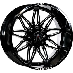 12X20" PCD 6X139.7 EMR Wheels EMR-633-02 ET44 106.1 mm Glossy Black Milling