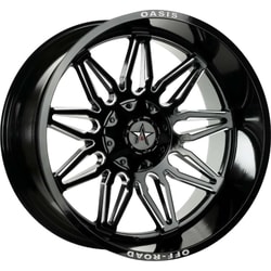 12X20" PCD 6X139.7 EMR Wheels EMR-859-01 ET44 106.01 mm Black Milling