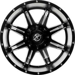 12X20" PCD 6X139 EMR Wheels EMR-215-01 ET7 139.7 mm Matt Black Milling