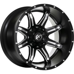 12X20" PCD 6X139 EMR Wheels EMR-215-01 ET7 139.7 mm Matt Black Milling