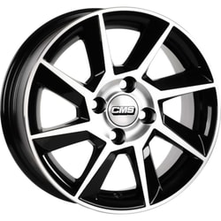 6.0X14" PCD 4X100 CMS CMS-831-01 ET35 Diamond Black Gloss 67.2 mm