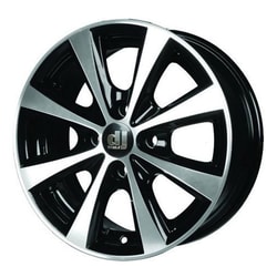 6.0X14" PCD 4X100 DJ Jant DJ-350/B SILVER DIAMOND ET37 67.1 mm